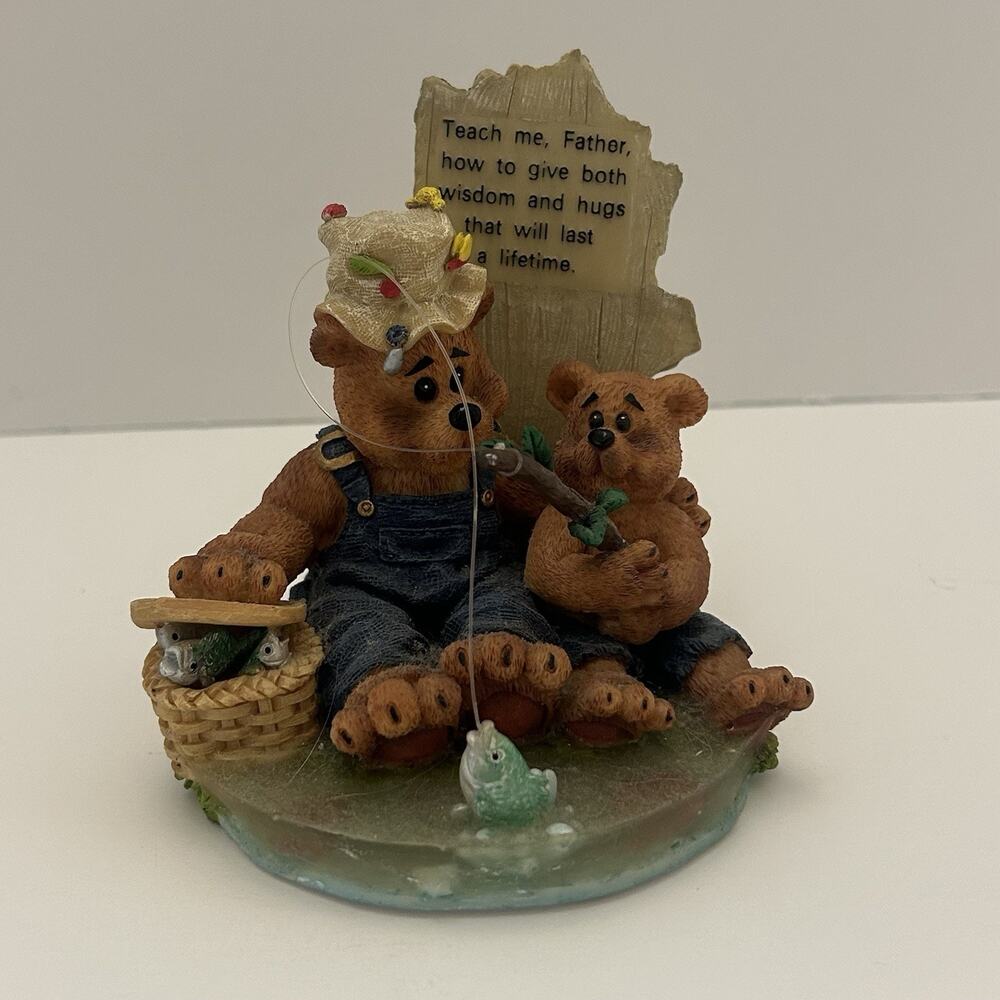 Blessing Buddies Fishing Bear 1998 Figurine Ned /Junior Lunkerstein 1st Edition